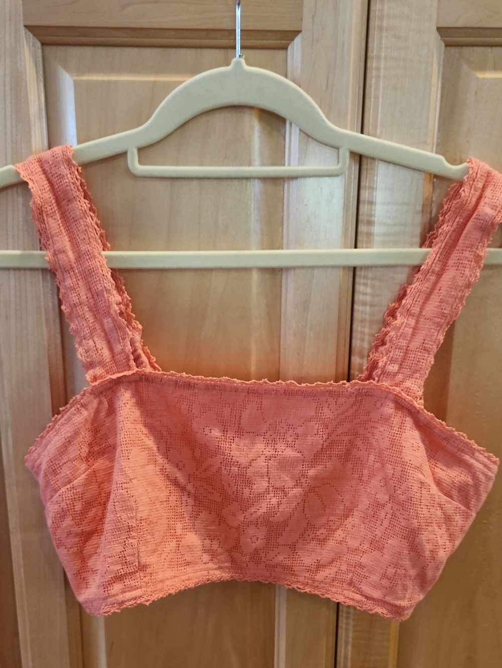 American Eagle Outfitters Coral Lace Bandeau Bralette